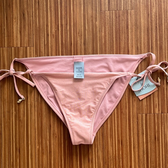 Shade & Shore Other - NWT Shade & Shore Blush Pink Tie-Side Bikini Bottoms